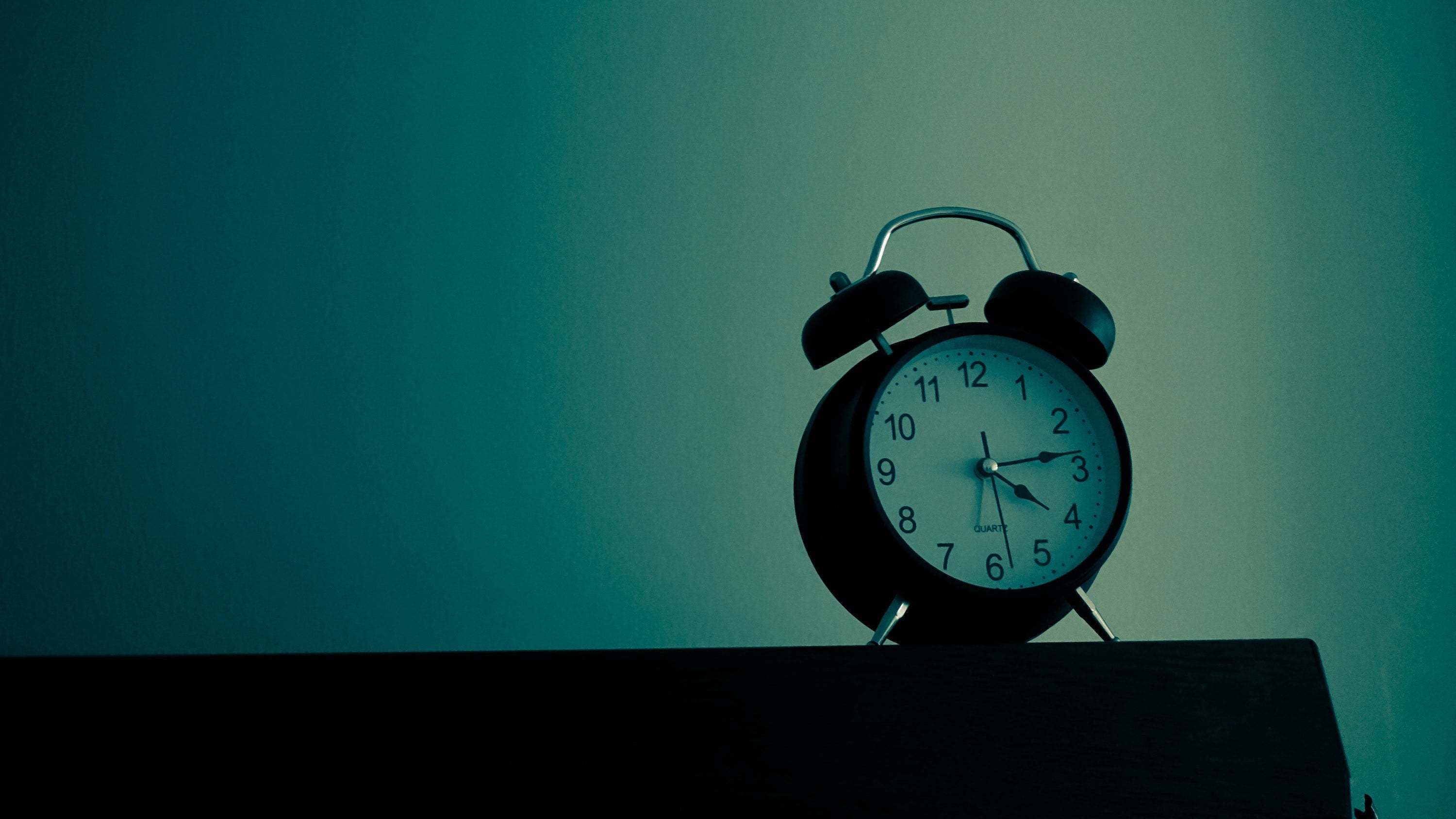 Alarm clock on a table