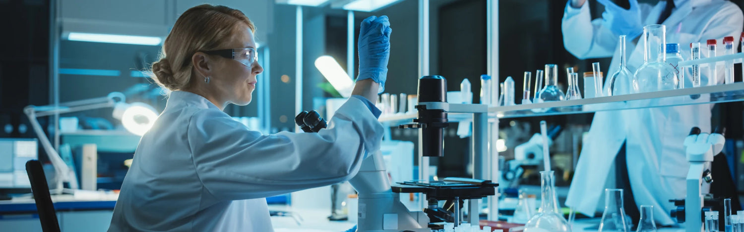 Woman in science labratory