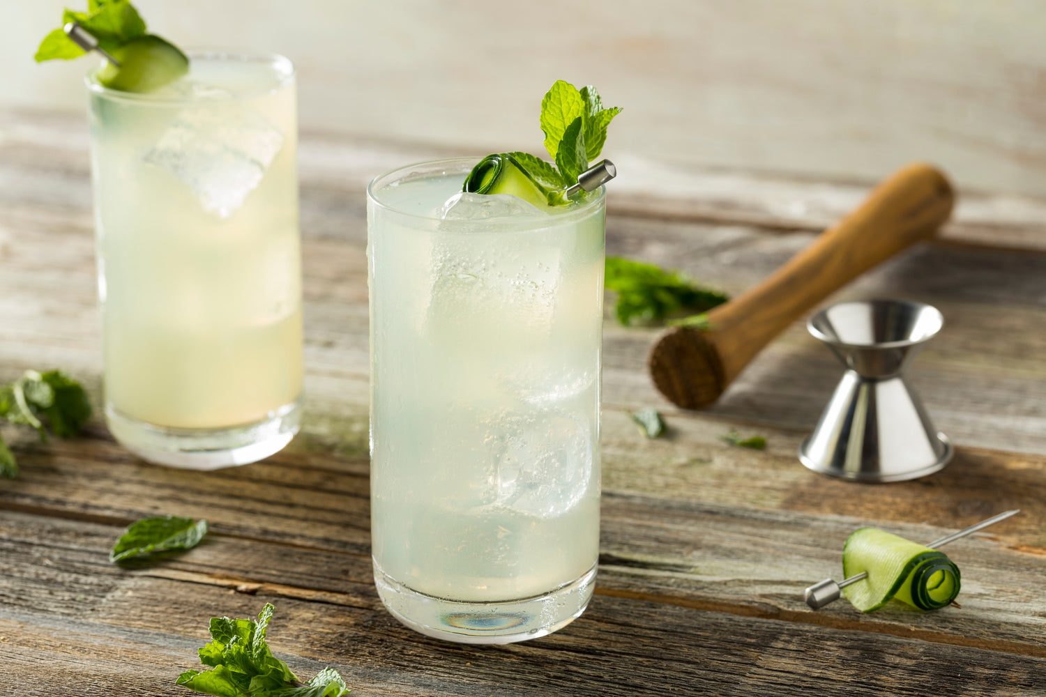 Cucumber mint cooler mocktail