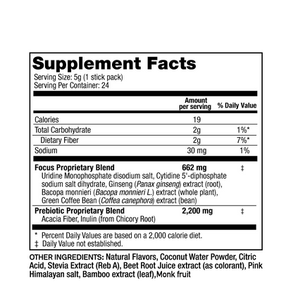 Focus 24pk Supplement Facts