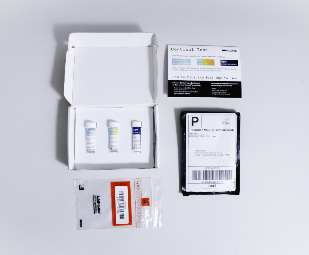 Rootine Cortisol Test Kit Contents